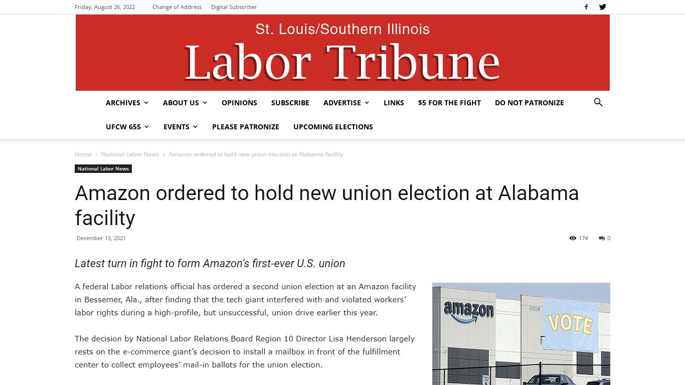 Amazon ordered to hold new union election at Alabama facility